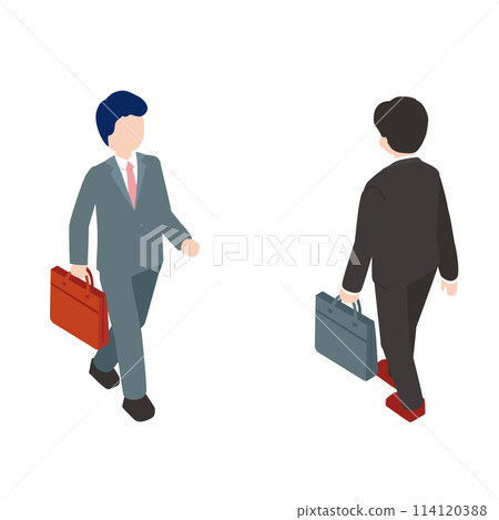 Salaryman isometric illustration 114120388
