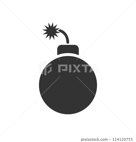 Bomb icon flat 114120755