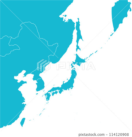 日本及週邊國家的地圖與輪廓 114120908