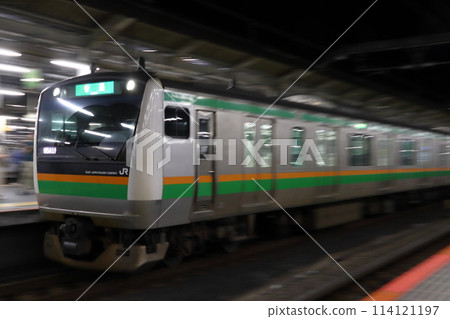 Utsunomiya Line E233 series train (suspended due to Furutonegawa Bridge replacement work: 2024) 114121197