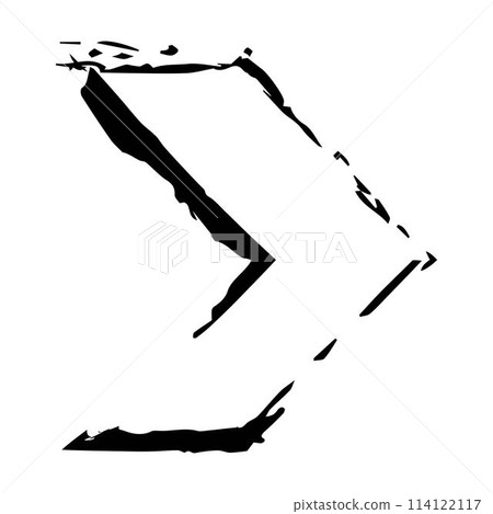 Arrow symbol icon, grunge texture vector element direction symbol illustration for graphic design 114122117