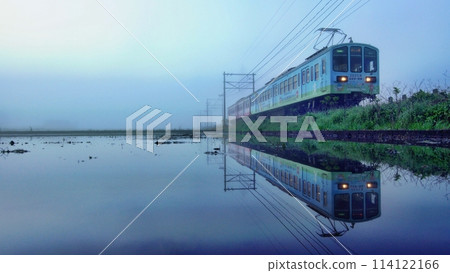 水鏡列車 近江鐵道 2024-8 水鏡列車 近江鐵道 2024-8 114122166