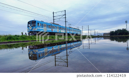 Water Mirror Train Omi Railway 2024-14 Water Mirror Train Omi Railway 2024-14 114122419