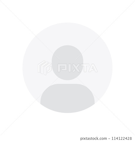 User profile icon vector. Avatar or person icon. Profile picture, portrait symbol. Neutral gender silhouette. Circle button with avatar photo. Blank profile silhouette. Vector 114122428