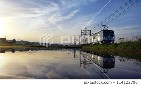 Water mirror train Omi Railway 2024-33 Water mirror train Omi Railway 2024-33 114122796