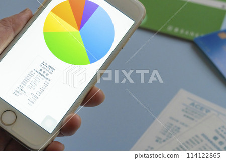 Smartphones, receipts, bankbooks, credit cards Smartphones, receipts, bankbooks, credit cards 114122865