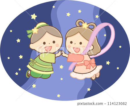 Orihime and Hikoboshi background 114123082