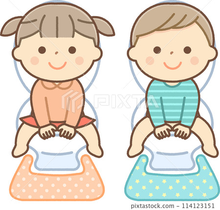 男孩和女孩在西式廁所解手 114123151