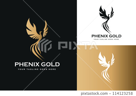 Golden Wings Phoenix Bird Falcon Hawk Dove Wings Design with Black,white,gold Background Golden Wings Phoenix Bird Falcon Hawk Dove Wings Design with Black,white,gold Background 114123258