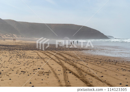 Legzira Beach with Red Arches, Morocco Coast, Marocco Legzira Landscape, Amazing Africa Place 114123305