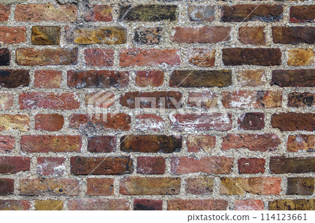 Dark red brick wall 114123661