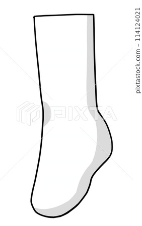 Loose simple knee-high socks, white 2, solid color 114124021