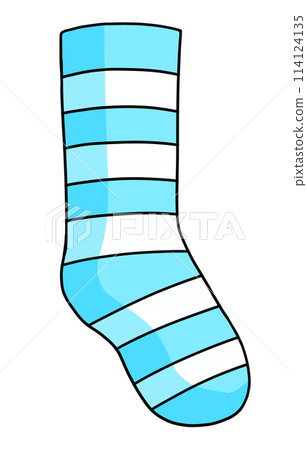 Loose and simple striped socks, solid blue Loose and simple striped socks, solid blue 114124135