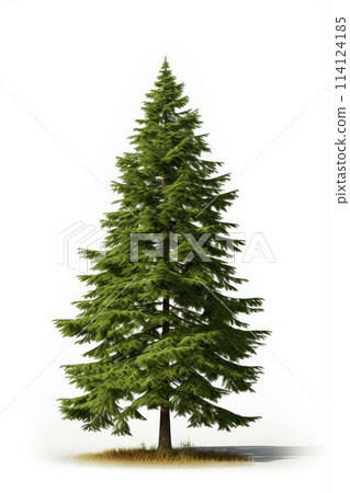 Fir tree isolated on white 114124185