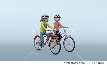 小學生危險騎腳踏車插畫/翻譯【附背景漸層】 114124681