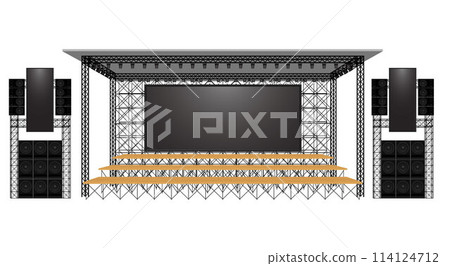 stage, microphone, podium 114124712