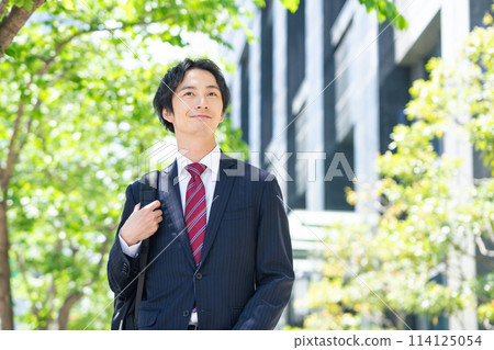 Businessman walking in suits Businessman walking in suits 114125054