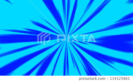 Thick lines, radial abstract background, blue, light blue 114125661