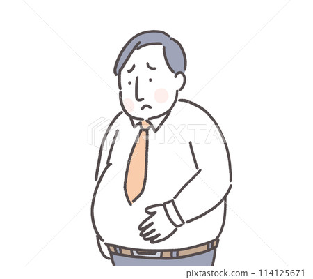 一個胖男人的插圖 一個胖男人的插圖 114125671