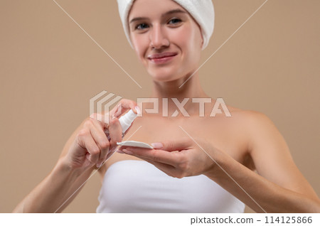 Cosmetology and beauty treatments for young woman 114125866