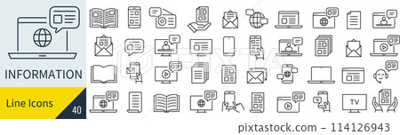 Vector information icon set Vector information icon set 114126943