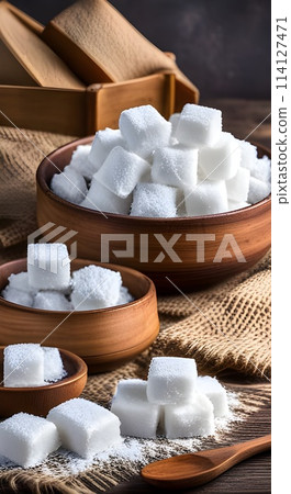 Pile of soft, white marshmallows in a bowl, part of a colorful candy collection for Ramadan feast, generated with AI. Pile of soft, white marshmallows in a bowl, part of a colorful candy collection for Ramadan feast, generated with AI. 114127471