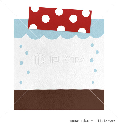Cute Paper Notepad With Red Color And White Dots Tape Washi illustration Cute Notepad Sky Rain And Ground Pattern illustration Colorful Notepad illustration 114127966