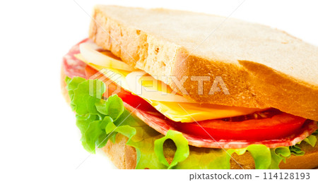 tasty juicy sandwich 114128193