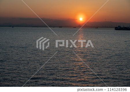 Sunset and ocean seen from Umihotaru 114128396