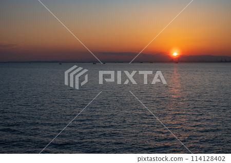 Sunset and ocean seen from Umihotaru Sunset and ocean seen from Umihotaru 114128402