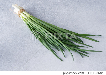 Bunch of green onions 114128684