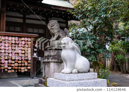 The cute Koma-Usagi of Okazaki Shrine (Kyoto) 114129646