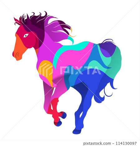 horse, vector, silhouette 114130097