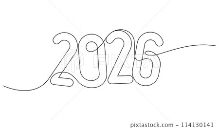 continuous line drawing 2026 number design logo minimalism concept celebration illustration continuous line drawing 2026 number design logo minimalism concept celebration illustration 114130141