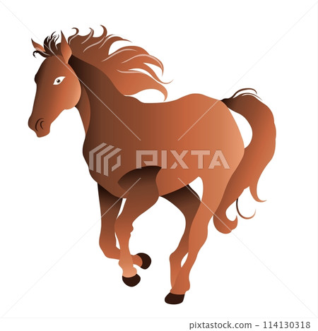 horse, vector, silhouette 114130318