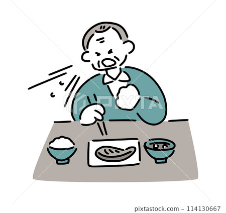 一位老人吃飯時窒息的插圖 114130667