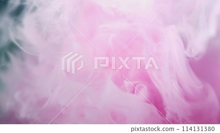 Silky smoke. Ink water swirl. Pink fantasy. Defocused rosy magenta color pastel magic flow curve cloud dynamic abstract art background. 114131380