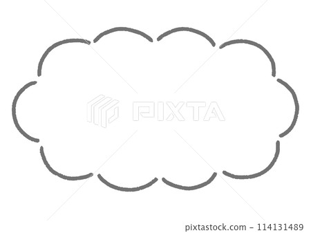 手繪簡單的雲型語音氣泡素材 手繪簡單的雲型語音氣泡素材 114131489