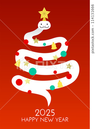 New year of the snake winter tree shape 114131666