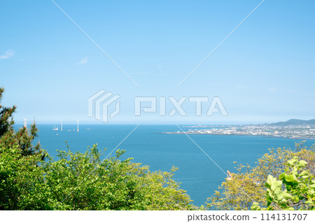 Seascape from Biyangdo Island Biyangbong peak in Jeju island, Korea Seascape from Biyangdo Island Biyangbong peak in Jeju island, Korea 114131707
