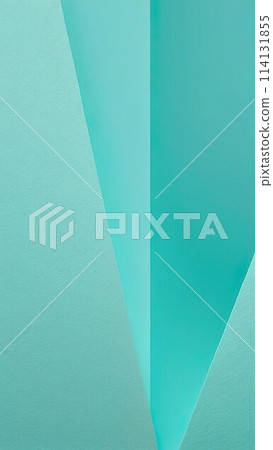 Vertical empty turquoise clean texture background with space for text, monochrome, minimalistic style 114131855