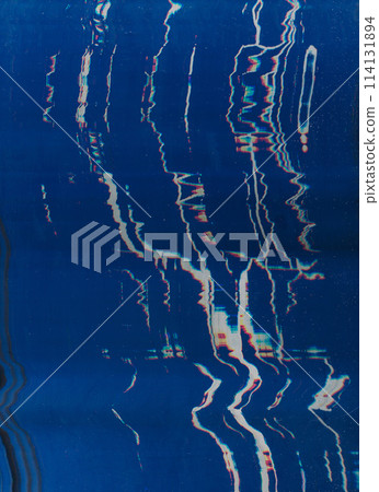 Scratched texture. Glitch overlay. Blue yellow color artifact old film tech weathered effect mask matrix distortion grunge abstract background. Scratched texture. Glitch overlay. Blue yellow color artifact old film tech weathered effect mask matrix distortion grunge abstract background. 114131894