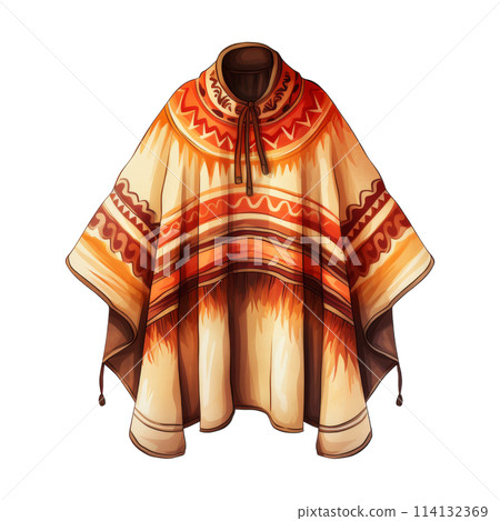 Mexican Poncho for Cultural Celebrations 114132369