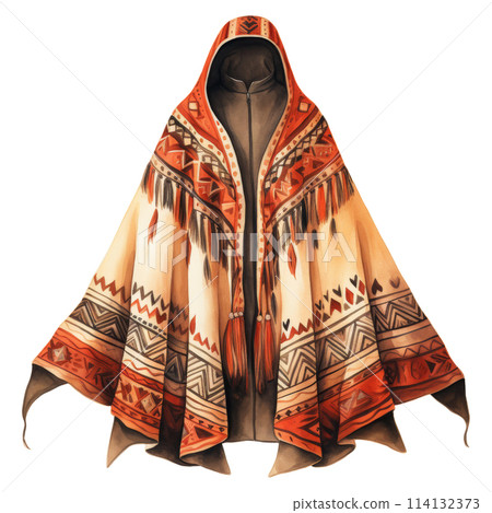 Mexican Poncho for Cultural Celebrations 114132373