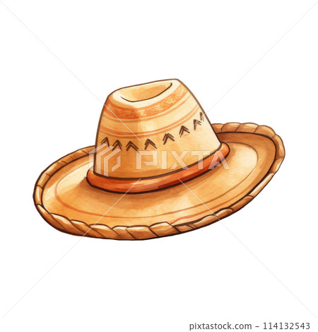 Handmade Straw Sombrero with Wide Brim 114132543