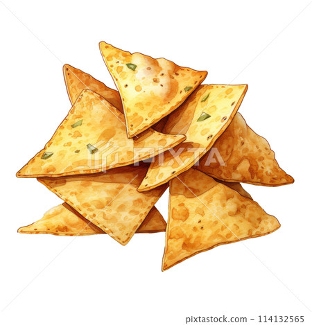 Triangular Tortilla Chips Stack 114132565