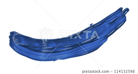 Blue brush isolated on white background. Watercolor 114132598