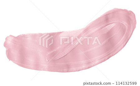 Pink paintbrush isolated on white background. Watercolor 114132599