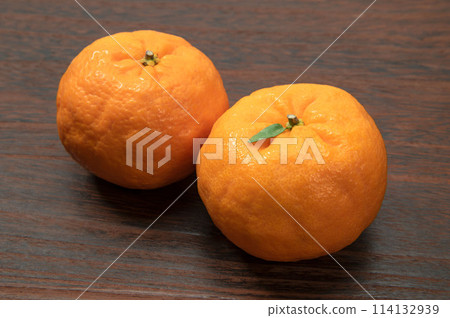 Ponkan, a citrus fruit of the Rutaceae family 114132939