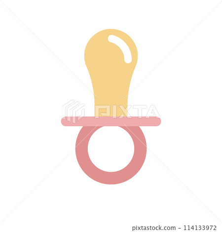 Vector flat baby pacifier isolated on white background 114133972